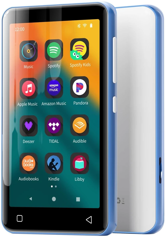 Main image of G1 80GB MP3 Player with Bluetooth and WiFi, Spotify Music Player 4" Touchscreen, Parental Controls, Audible, Libby, Pandora, Expandable to 1TB, Minitablet, MP3 MP4 Player for Kids Blue White