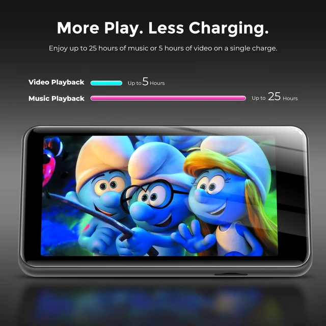 Alt view image 7 of 7 - G1 80GB MP3 Player with Bluetooth and WiFi, Spotify Music Player 4" Touchscreen, Parental Controls, Audible, Libby, Pandora, Expandable to 1TB, Minitablet, MP3 MP4 Player for Kids Grey