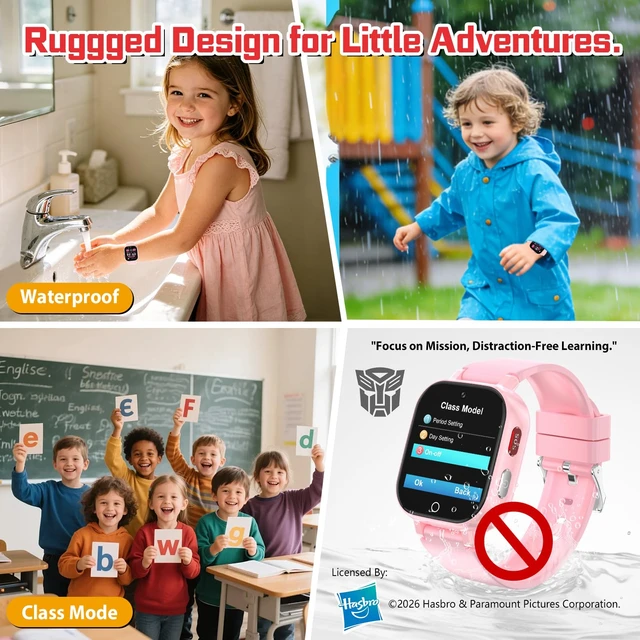 Alt view image 4 of 7 - 4G Kids Smart Watch with GPS Tracker for Boys Girls Video Call SOS Waterproof