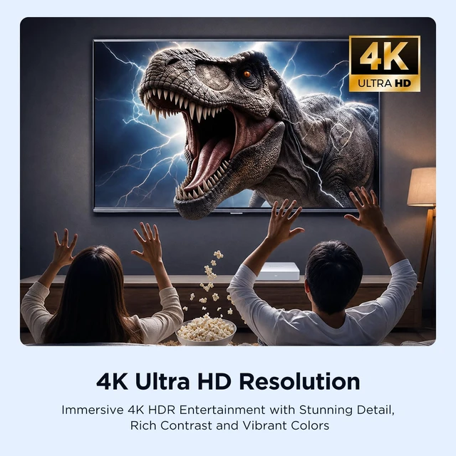 Alt view image 4 of 7 - KP1 Android TV Box Google Certified 4K Streaming Device 2GB RAM 16GB ROM with Voice Search, Chromecast Built-in Dolby Audio WiFi5 Bluetooth 5.0, Smart Home Entertainment (White)
