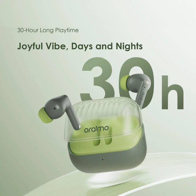 Alt view image 4 of 7 - SpaceBuds Neo Wireless Bluetooth Earbuds in-Ear Headphones,Green Bluetooth 5.4, 30H Playtime, Built-in Mic for Clear Talk, Immersive Game Mode, and App Control, for Daily Use