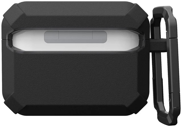 Alt view image 4 of 7 - UAG Plasma for AirPods Pro 3 Gen Case 2025, Blackout/Aged Bronze Heavy Duty Protection, Military-Grade Drop Tested, Secure Latch, Detachable Carabiner, Wireless Charging Compatible