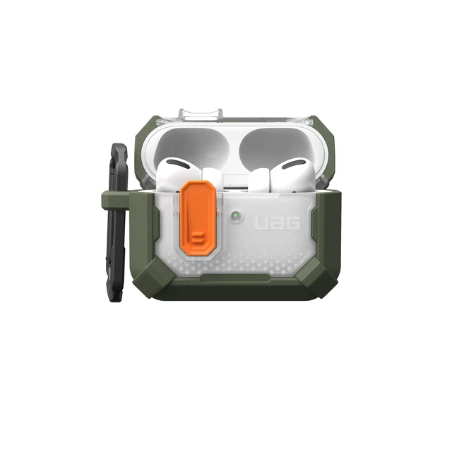 Alt view image 3 of 7 - UAG Plasma for AirPods Pro 3 Gen Case 2025, Olive Heavy Duty Protection, Military-Grade Drop Tested, Secure Lip Closure, Corner Protection, Wireless Charging Compatible