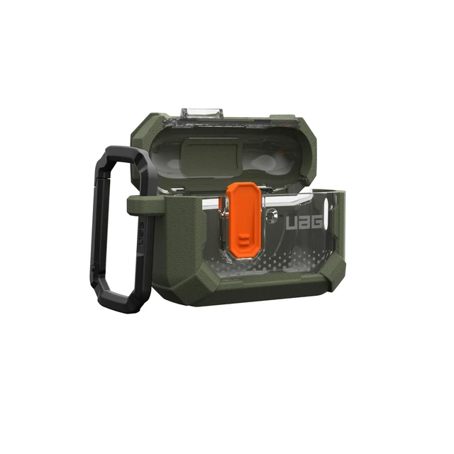 Alt view image 7 of 7 - UAG Plasma for AirPods Pro 3 Gen Case 2025, Olive Heavy Duty Protection, Military-Grade Drop Tested, Secure Lip Closure, Corner Protection, Wireless Charging Compatible
