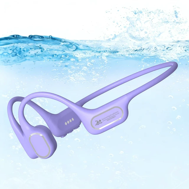 Main image of Bone Conduction Swimming Headphones,IP68 Waterproof Underwater Swim Earbuds Bluetooth6.0, 32GB Memory,Soft Liquid Silicone,24g No Burden,Open Ear Enhanced SurroundAwareness, Running,Lap Pool Swimming