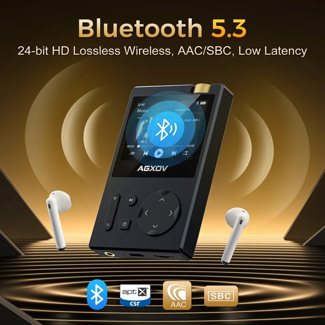 Alt view image 2 of 7 - HiFi MP3 Player with Hi-Res Lossless Audio, Bluetooth 5.3 Portable Music Player, 64GB Memory, 3.5mm Balanced Output, Long Battery Life for High-End HeadphonesUP to 256GB