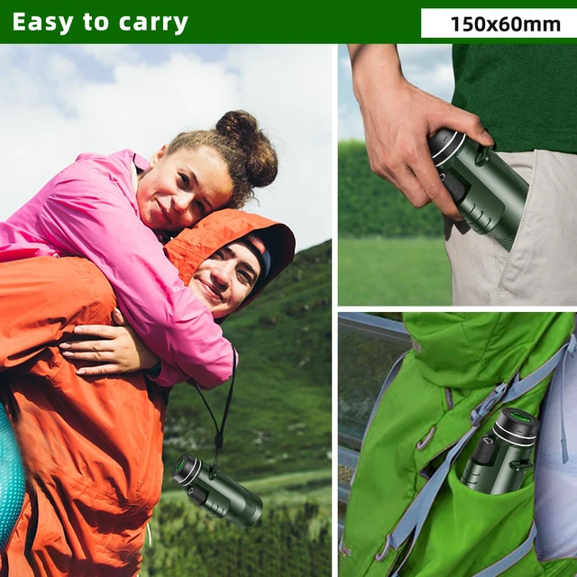 Alt view image 6 of 7 - 40X60 High Power Monocular Telescope with Tripod & Phone Adapter, HD Low Light Vision for Adults, Perfect for Wildlife Watching, Hiking, Camping and Sporting Events