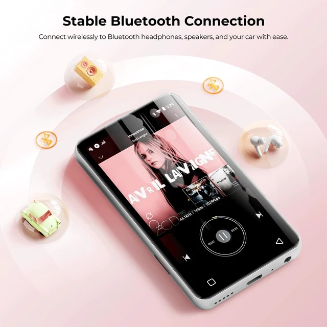 Alt view image 6 of 7 - G3 MP3 Player with Bluetooth and WiFi, 160G Player with Spotify Music Player with Pandora 4" Touch Screen, Parental Controls for Kids, Android MP4 MP3 with Audible,Spotify Kids Silver+White