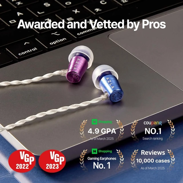 Alt view image 5 of 7 - AZEL GEN3 Gaming Earbuds with Mic for PS5, Xbox, PC & More Japan's VGP Award Winner for 2 Consecutive Years, Tuned for FPS Games