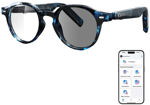 Main image of AI Smart Glasses, Photochromic Lenses,Bluetooth Translation Glasses AI Sunglasses for Women Men, Real Time Translation, Bluetooth Open Earbuds, 11H Playtime, UV Protection, IPX4 Waterproof