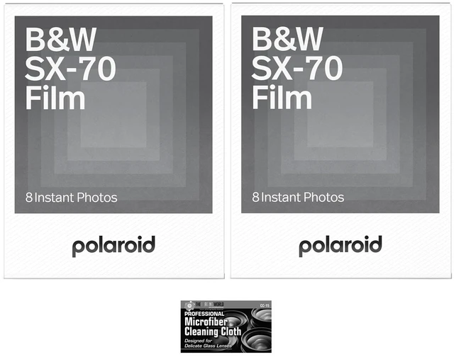 Main image of Polaroid Black & White Film for SX70 Instant Camera - 2 Pack (16 Photos)