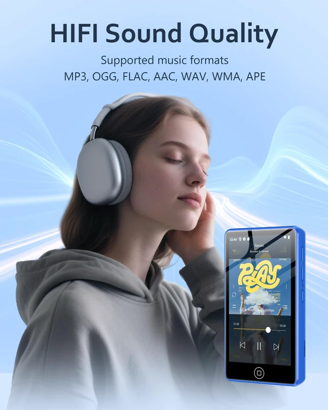 Alt view image 6 of 7 - 80GB MP3 Player with Bluetooth and WiFi, Android Spotify Music Player for Pandora, Music, Audible. 4.02" Touchscreen, Speaker, Supports Play Store,Up to 512GB