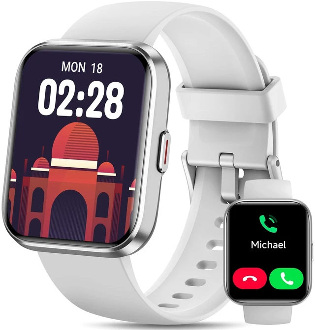 Main image of Womens Smart Watch for Android/ iPhone, Fitness Tracker Watch for Men Women Make/Answer Call, Heart Rate/Sleep/Stress Monitor, Alexa/AI Voice, 1.85 HD 120+ Sports Activities Track Fitness Watch