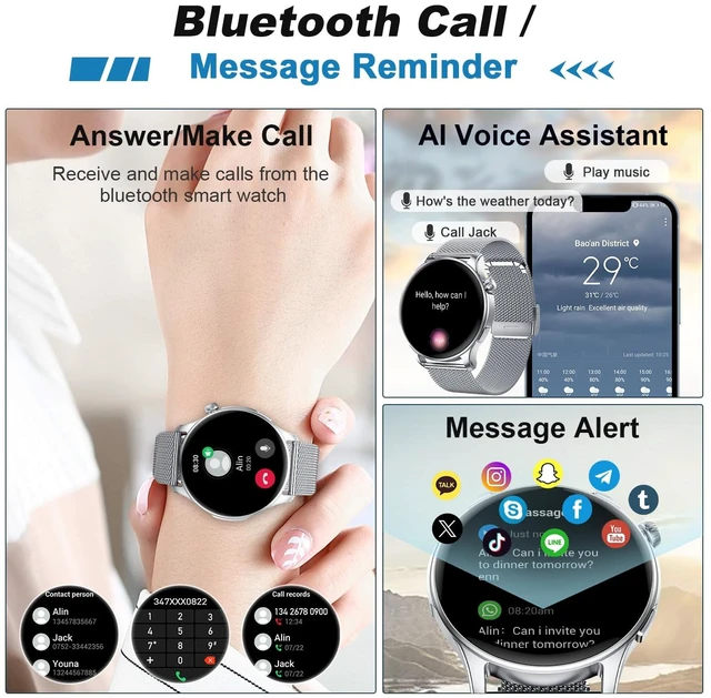 Alt view image 2 of 7 - Smart Watch for Men Women Fitness: Waterproof Make Answer Call Digital Mens Watches Step Tracker Running Smartwatch Android Phone Heart Rate SpO2 Sleep Monitor