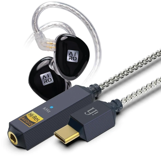 Main image of GO Link 2 USB DAC & AIRO Astra Earphones Bundle Hi-Res 32bit/384kHz, DSD256, ESS DAC, Portable Headphone Amp, S-Balanced, Titanium Drivers, Lossless Audio for Phone & PC