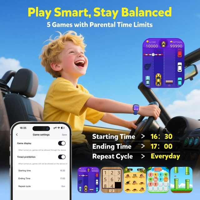 Alt view image 5 of 7 - Smart Watch for Kids, Without/with APP Mode, 1.83" Touchscreen Fitness Tracker Watch, Heart Rate/Sleep Monitor, IP68 Waterproof Pedometer, Puzzle Games for Girls Boys Teens 5-16, 81 Sport Mode