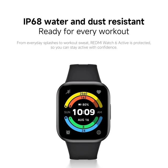 Alt view image 7 of 7 - Redmi Watch 6 Active and lite Smart Watch AMOLED 18-Day Battery Bluetooth calling, heart rate and SpO recording, sleep tracking, IP68 water resistance, slim flat-edge design