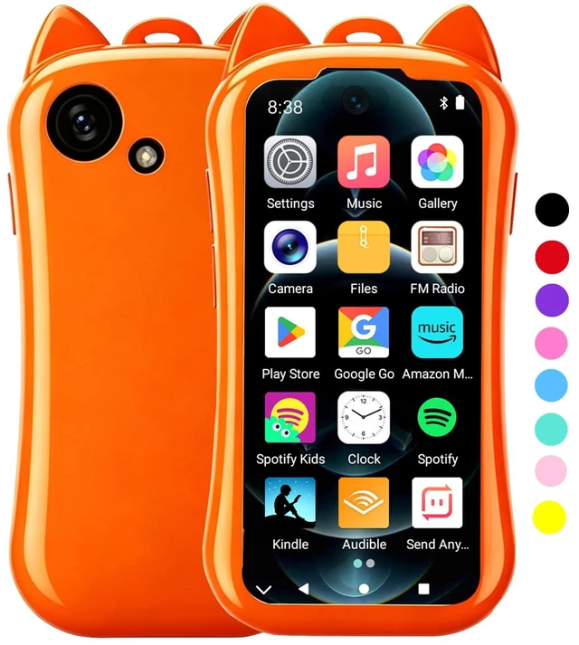Main image of Kids MP3 Player with Spotify and Parental Controls, MP3 Player for Kids with Bluetooth and WiFi, Mini Android Music Player with Audible & Audiobooks, MP4 Player for Children -Orange