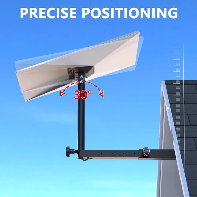 Alt view image 2 of 7 - Adjustable Starlink Mount for Standard 4/4X/Gen 3, Starlink Pole Mount with Starlink Gen 3 Pipe Adapter, Heavy Duty Starlink Long Wall Mounting Kit