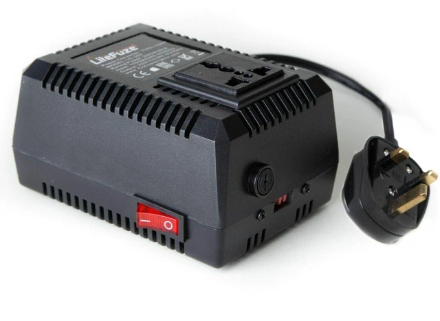 Alt view image 3 of 3 - 300 Watt Step Up/Step Down Travel Voltage Converter, 220/110v to 110/220v Converter with Type G Plug - Compatible with Hair Straightener, Camera, Laptop & More (Pack of 2)