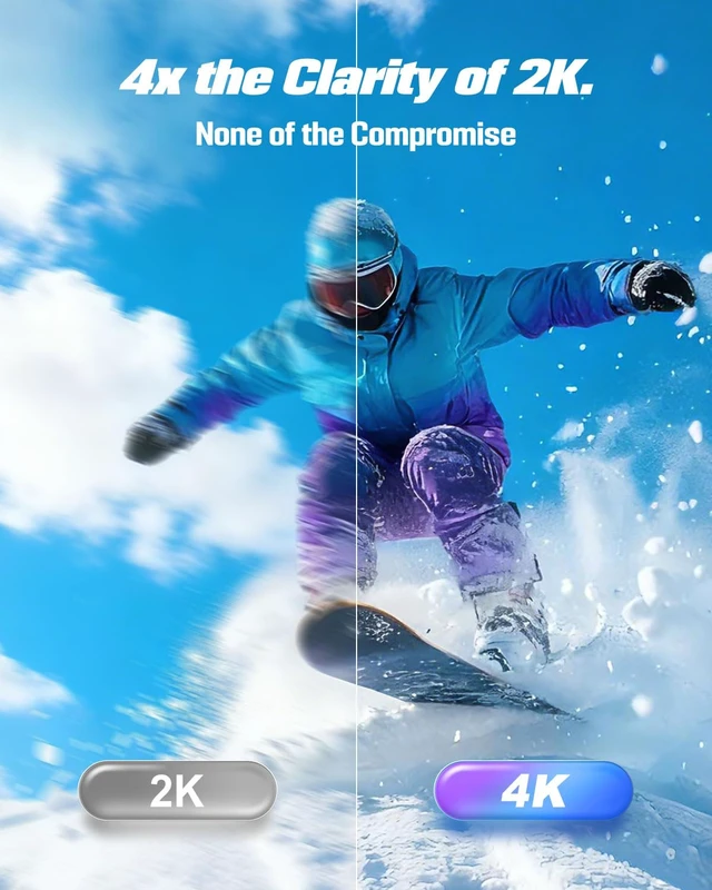 Alt view image 2 of 7 - Action Camera 4K, Mini Body Camera with Audio and Video Recording 64GB Card Wi-Fi Magnetic Hands-Free with Waterproof Case & Rotatable Clip for Vlogging Traveling Outdoors