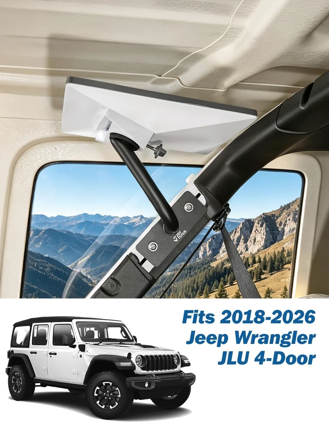 Alt view image 4 of 6 - Mount for Starlink Mini Compatible Only with 20182026 Wrangler 4-Door (JLU) Models (Only for Hard Top) Black (Patent Pending)