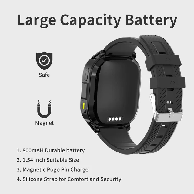 Alt view image 7 of 7 - 4G Kids Smart Watch with GPS Tracker & Phone Call for Age 5-12,Tracking Smartwatch with SOS Calling, School Mode, Parental Controls, Video Call Voice Chat Camera Alarm Clock Flashlight Birthday Gifts