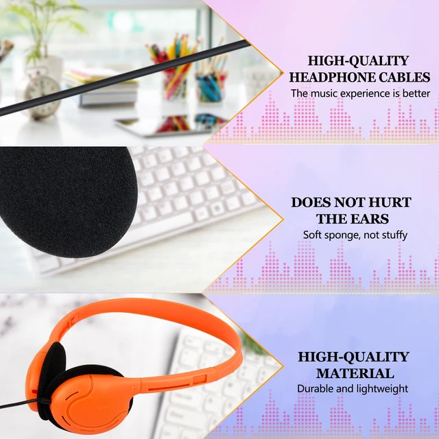 Alt view image 3 of 7 - USB C Headphones Bulk for Classroom School Kids 30 Pack USB Type C Headphones Wired for School Boys Girls Students Tablet Travel Computer Smartphones Mixed Colors