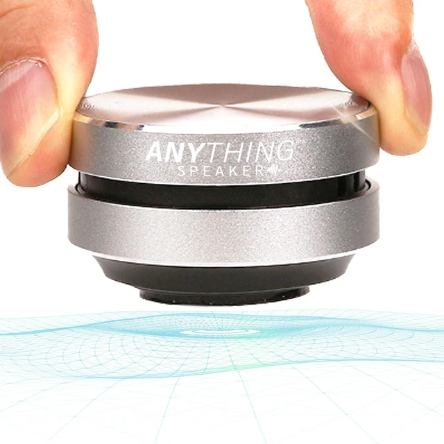 Main image of Portable Mini Bluetooth - Turn Into A Speaker! Wireless Bone Conduction Induction Vibration Humbird + Gift Box - Nano Travel Sized, 360° Sound (Silver)