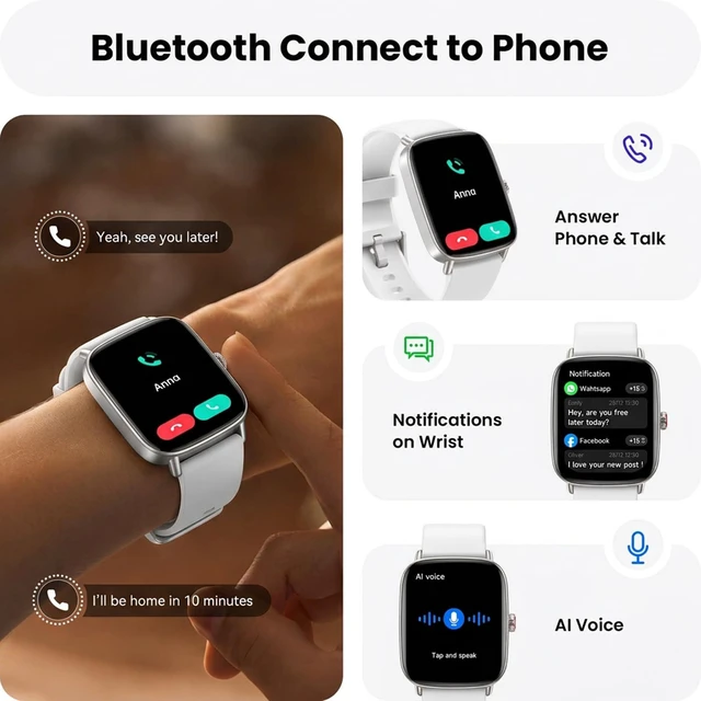 Alt view image 2 of 7 - Smart Watch for WomenWhite 100+ Watch Face