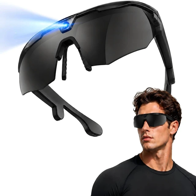 Main image of AI Sports Smart Glasses with Camera, 4K EIS, Bluetooth, Cycling Sunglasses Real-Time Translation, AI Object Recognition, Open-Ear Speakers, AI Assistant, Bluetooth Calling, IP66 Water Resistance