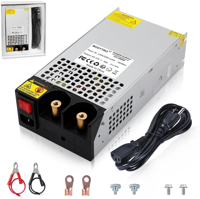 Main image of 12V Switching Power Supply 1000W 83A Universal Power Supply Adapater Transformer Converter AC to DC Voltage Converter for Led Strip, Motor Pump, CCTV, Electronic Instruments, Lab Computer