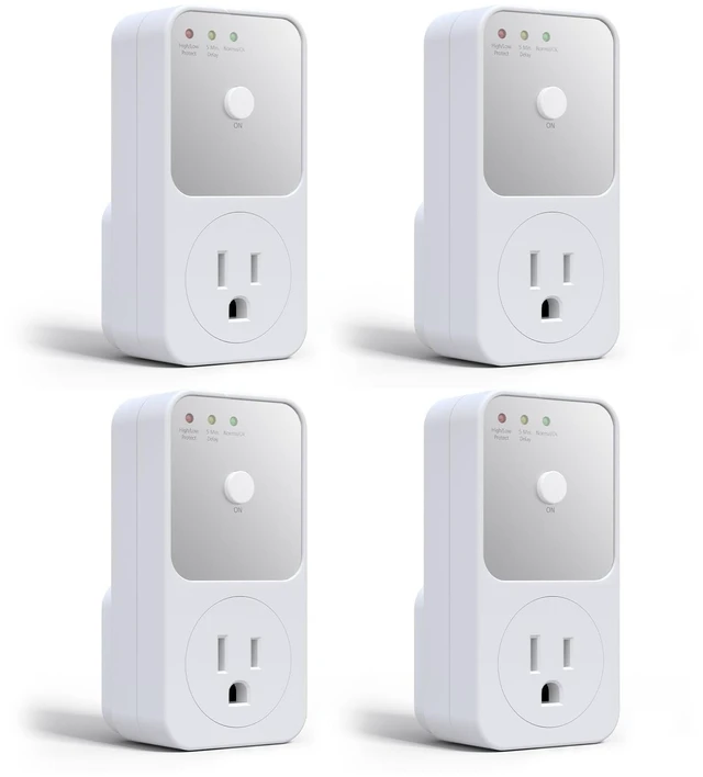Main image of Single Outlet Surge Protector for Refrigerator, TV, PC & Home Appliance - Wall Voltage Protector with Ground & Protected Light Indicators, 120V, 15A, 4 Pack