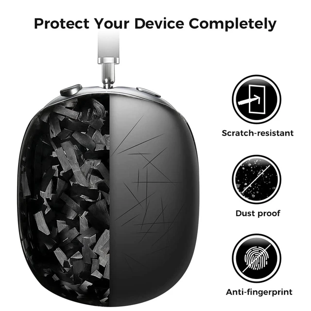 Alt view image 3 of 7 - Real Carbon Fiber Case for Airpods Max(2024 & 2020),Military Grade Protective Hard Cover for Apple Airpods Max Headphone from Daily Scratch,High-End Luxury Essential Accessories
