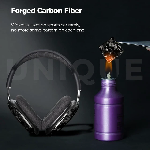 Alt view image 5 of 7 - Real Carbon Fiber Case for Airpods Max(2024 & 2020),Military Grade Protective Hard Cover for Apple Airpods Max Headphone from Daily Scratch,High-End Luxury Essential Accessories