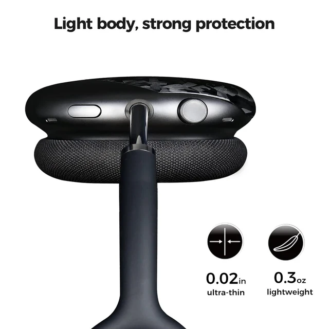 Alt view image 4 of 7 - Real Carbon Fiber Case for Airpods Max(2024 & 2020),Military Grade Protective Hard Cover for Apple Airpods Max Headphone from Daily Scratch,High-End Luxury Essential Accessories