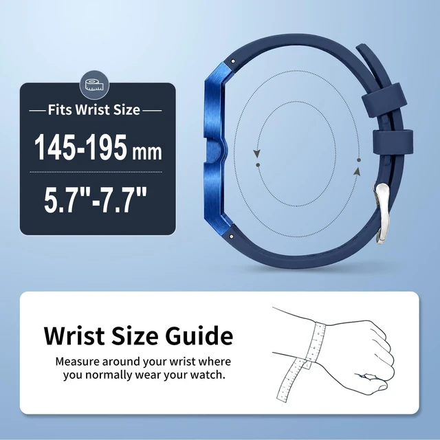 Alt view image 4 of 6 - Luxury Aluminum Case Band Mod Kit Compatible with AP Swatch Royal Pop for Men Women, Lightweight Shockproof Aluminum Bumper Case with Sport Silicone Replacement Strap