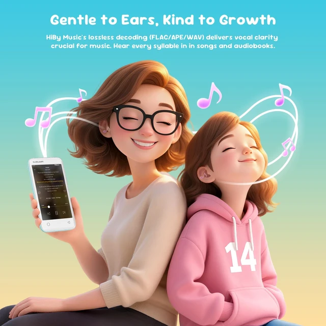 Alt view image 3 of 7 - 80GB MP3 Player for Kids, Parental Controls, Supports Spotify Kids, Audible, LibriVox, and Kindle:Safe Android MP4 Player Gift with 4" Touchscreen, WiFi and Bluetooth(Mint Green)