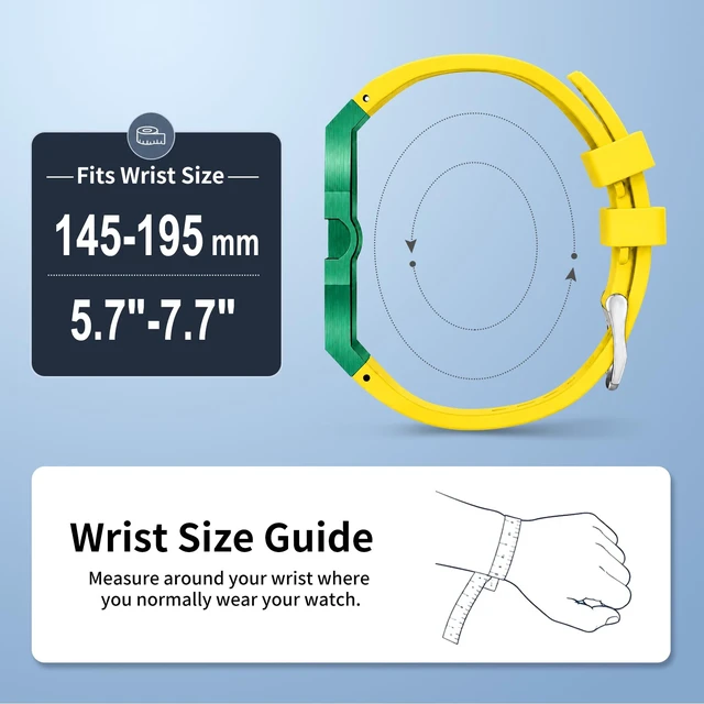 Alt view image 4 of 7 - Luxury Aluminum Case Band Mod Kit Compatible with AP Swatch Royal Pop for Men Women, Lightweight Shockproof Aluminum Bumper Case with Sport Silicone Replacement Strap