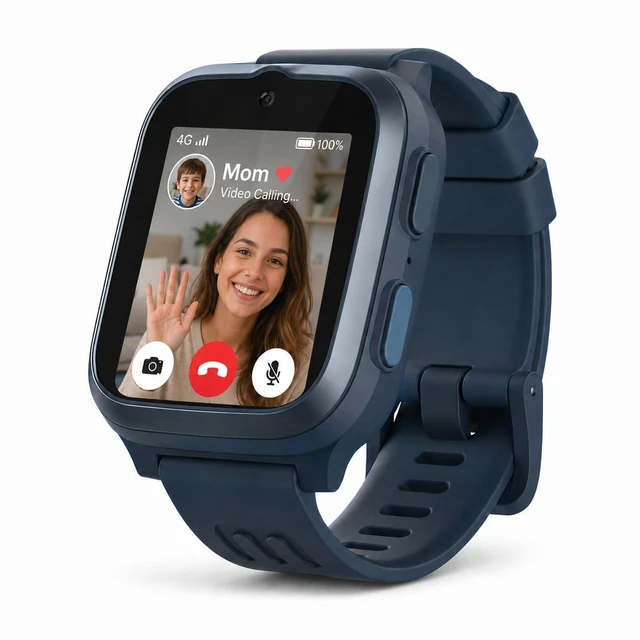 Main image of Fone S3+ Kids Smart Watch 4G GPS Smartwatch for Kids, with eSIM Video Voice Call, 2MP Camera, GPS Tracking, Text, Waterproof eSIM Dual Band, Gift for Boys Girls Age 8-12Space Blue