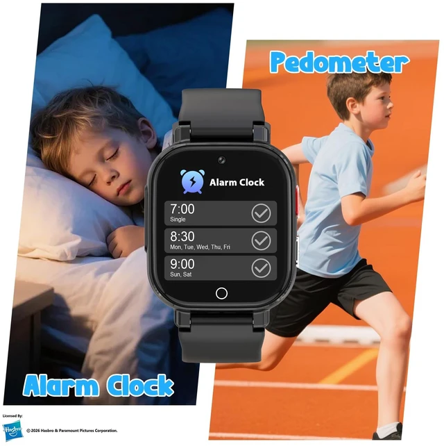 Alt view image 7 of 7 - Smart Watch for Kids, 4G Kids Smartwatch with GPS Tracker Calling (Black) WIFI/Voice/Video Chat/SOS/SMS-receiving IP68 Waterproof Pedometer Camera Alarm Safe Zone Smartwatch Gift for Boys Girls 4-12