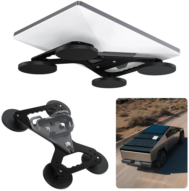 Main image of ® 320lbs Magnetic RV Roof Mount for Starlink Mini, 10-Magnet Bases Fits Mini/Mini X, 10 Magnets Per Base, 320lbs Grip, Anti-Rust Aluminum, Paint-Safe Rubber, For RV & Car Roof Rack, Camper