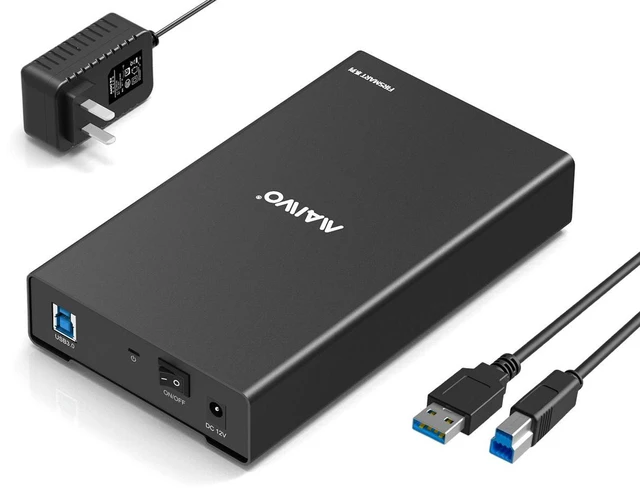 Alt view image 8 of 14 - MAIWO External Hard Drive Enclosure for 2.5 3.5 inch HDD/SSD USB 3.0 to SATA Aluminium Hard Drive Docking Station Up to 16 TB with 12V Power Adapter