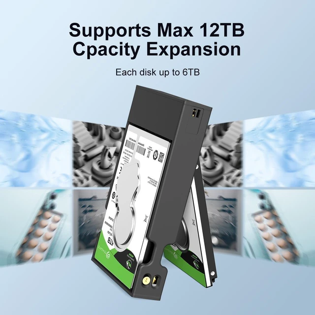 Alt view image 9 of 13 - MAIWO Dual Bay USB3.1 Gen 2 USB Type C to SATA External Hard Drive Enclosure for 2.5 inch HDD/SSD Max 12TB (2 x 6TB SSD) Aluminum Alloy 2.5" SATA RAID Case Enclosure Support RAID 0/1/Large/Normal Mode