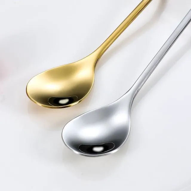Alt view image 4 of 5 - Rose-Shaped Coffee Spoons 10-Piece Gold Stainless Steel Set; Elegant and Durable Cutlery Suitable for Desserts, Tea, Ice Cream, Cafés, and Bars.