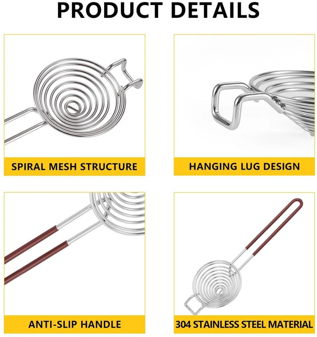 Alt view image 6 of 7 - Stainless Steel Egg Separator Essential Kitchen Tool for Cake Baking (Pack of 2)