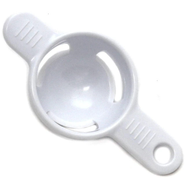 Main image of Basic plastic egg separator, 5 inches long, white.