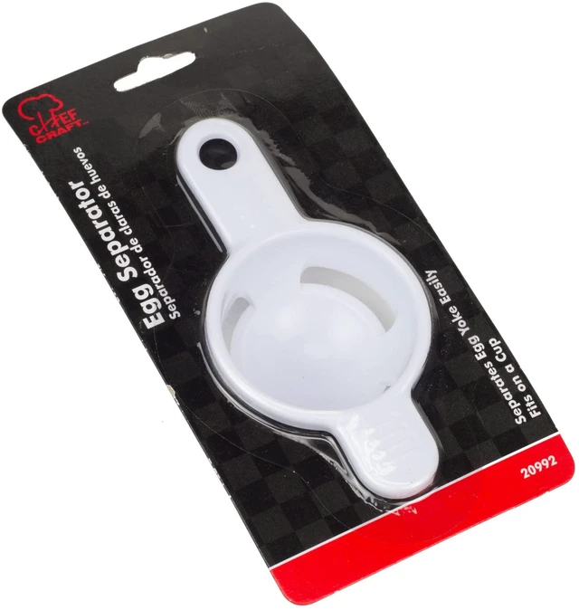Alt view image 2 of 2 - Basic plastic egg separator, 5 inches long, white.