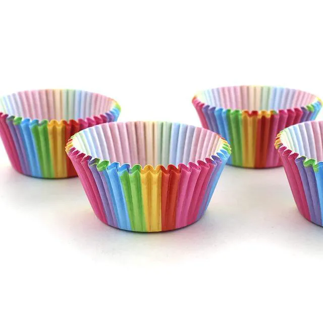 Alt view image 4 of 7 - Rainbow-colored cupcake liners, 300 pieces per pack