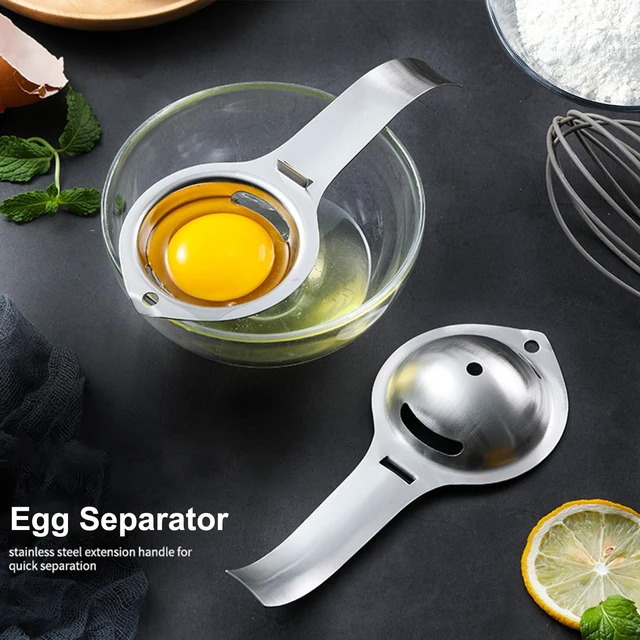 Alt view image 3 of 6 - Stainless Steel Egg Separator Food-Grade Kitchen Baking Tool